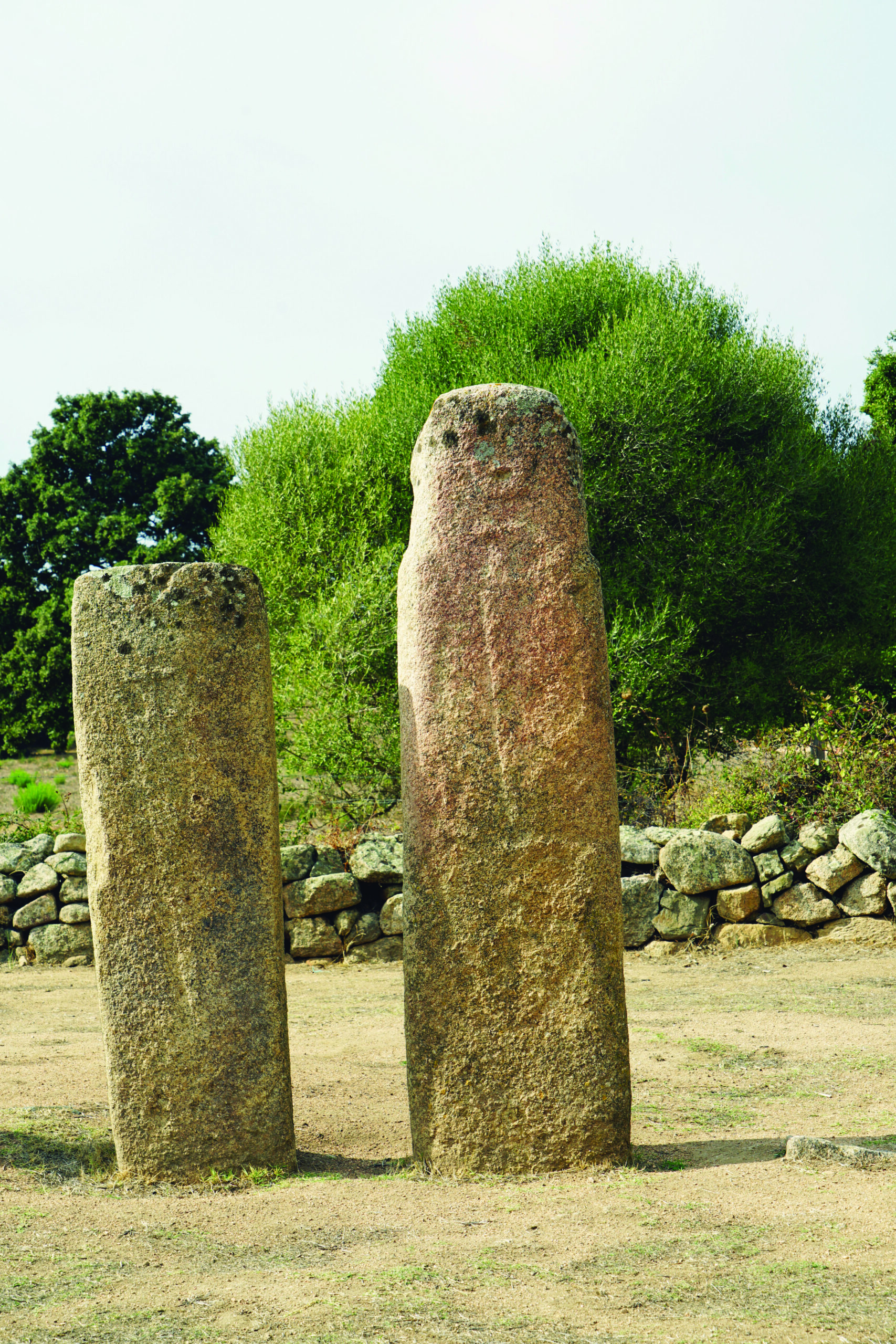 Statue-menhir gravée d'une épée à l'alignement d'I Stantari, Sartène (Corse-du-Sud)